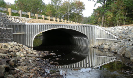 Aluminum box culvert installation